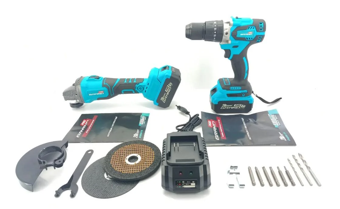 Набор аккумуляторных инструментов Grand №2 МШУ-20BL/PRO & ДА-20/13UBL - фото 2