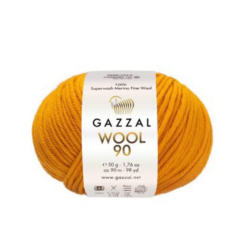 Пряжа Gazzal Wool 90 3667 Апельсиновый