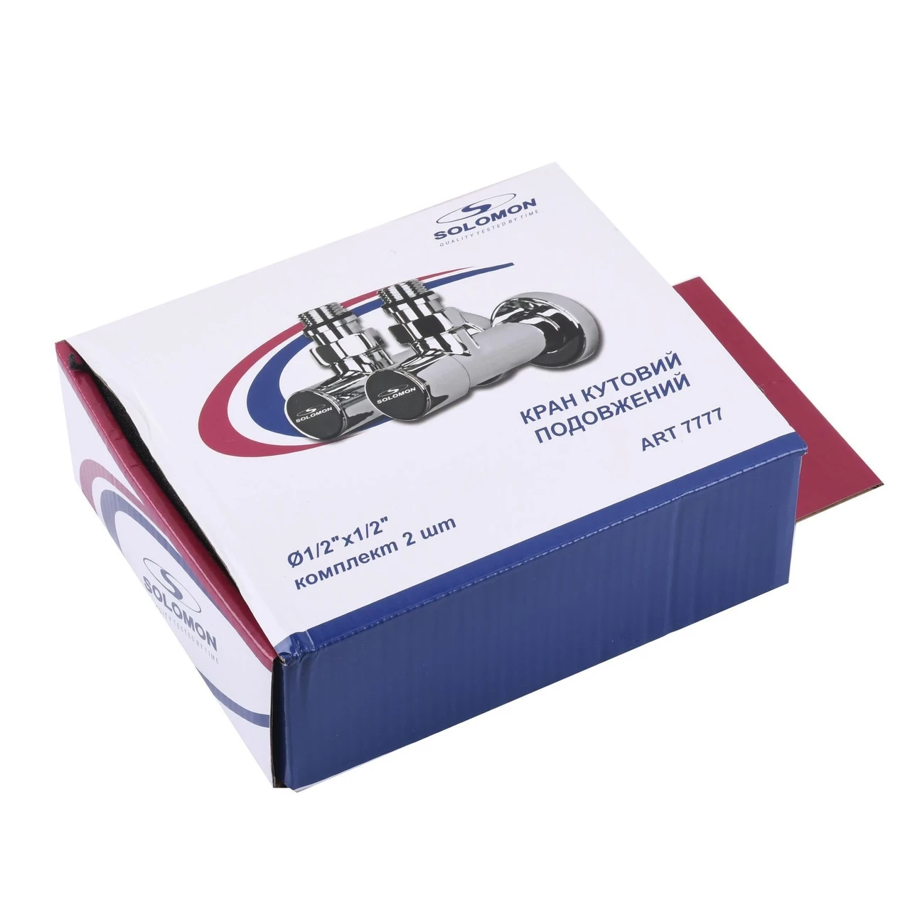 Кран вентильный угловой с американкой Solomon LUX 1/2" 7777 2 шт. Chrom (23500557) - фото 4 Кран вентильный угловой с американкой Solomon LUX 1/2" 7777 2 шт. Chrom (23500557) - фото 4