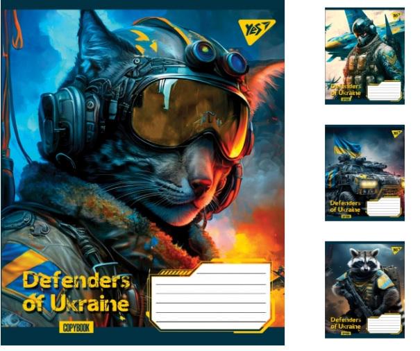 Зошити учнівські у лінійку YES Defenders of Ukraine 96 арк. 5 шт. в уп. (MTT-163269)