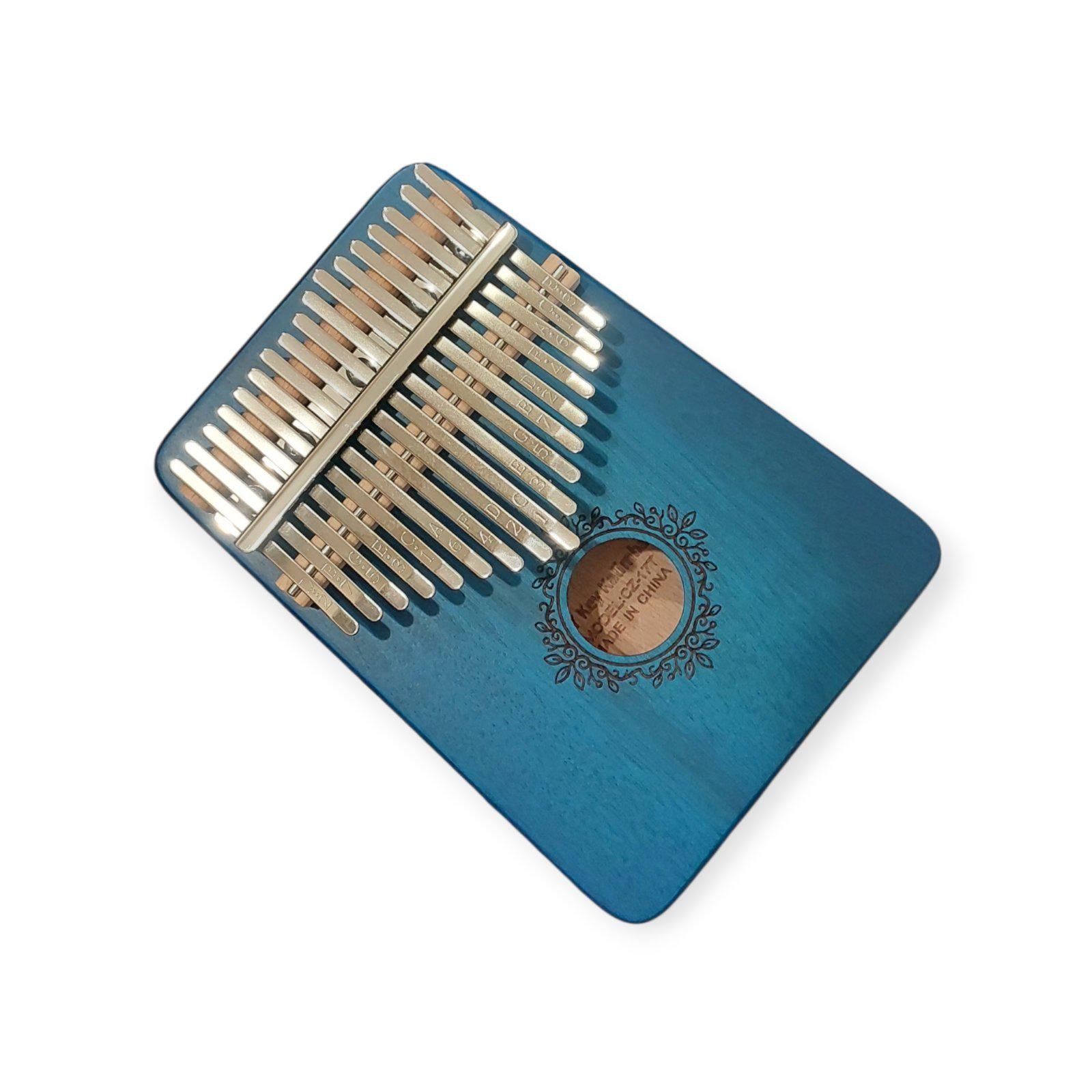 Калимба-перкуссия с резонатором Узор 17 клавиш Синий (K-17-14S)