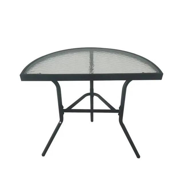 Столик напівкруглий Bonro для балкона/тераси/саду B-1913 Чорний (2577414400)