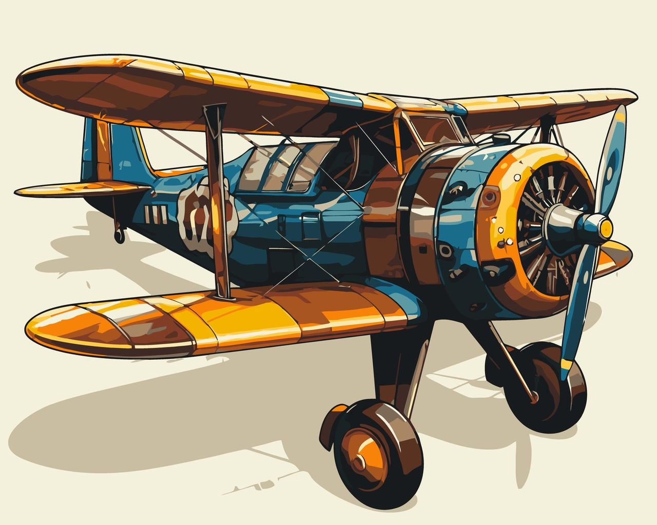 Картина по номерам ART CRAFT Аэроплан 40х50 см