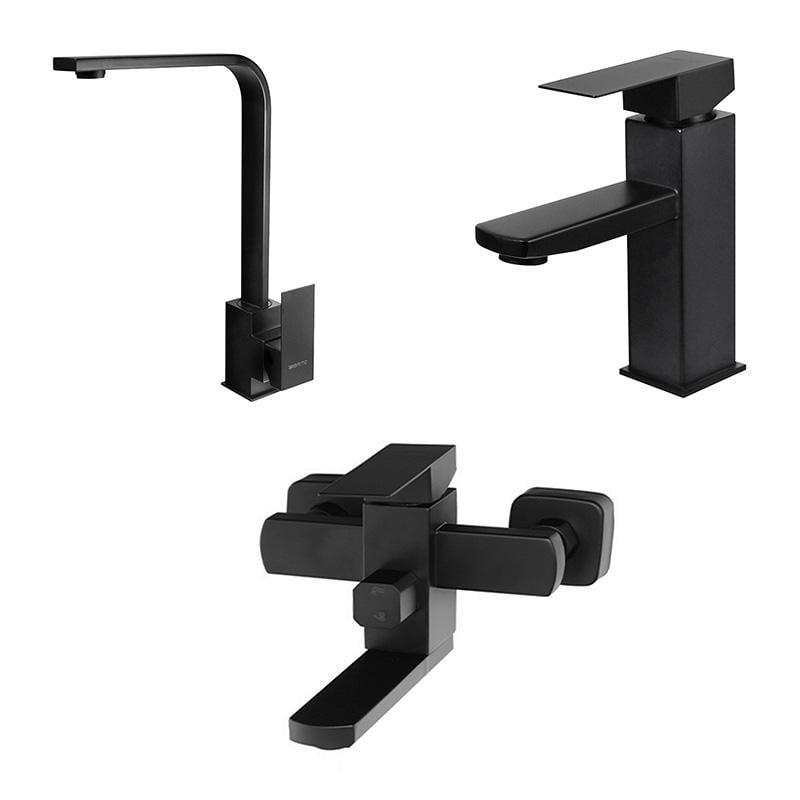 Комплект смесителей Britc VSB short Черный (68546)