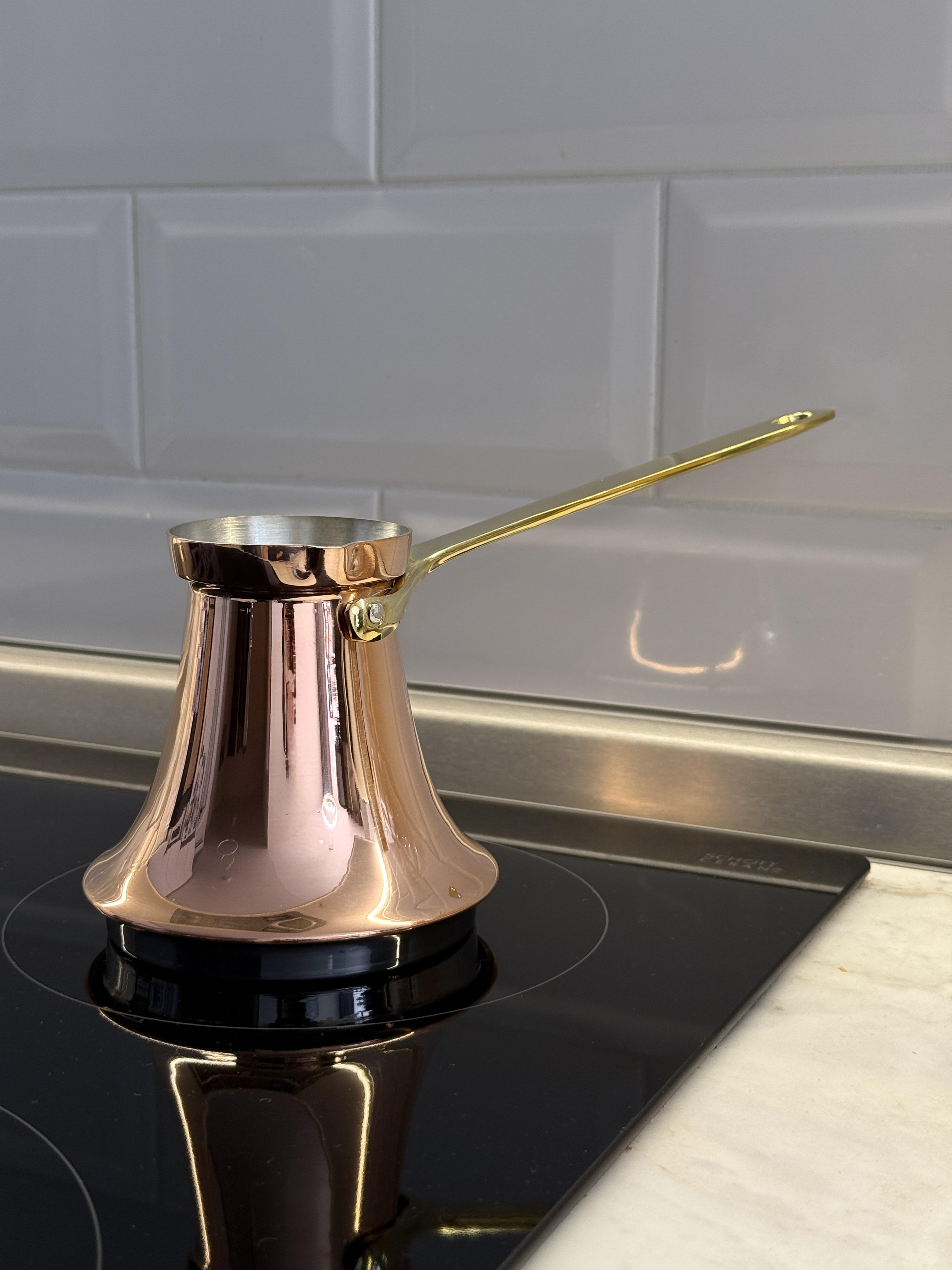 Турка для кофе медная Индукция TF19 классическая ZH 290 мл - фото 5 Турка для кофе медная Индукция TF19 классическая ZH 290 мл - фото 5