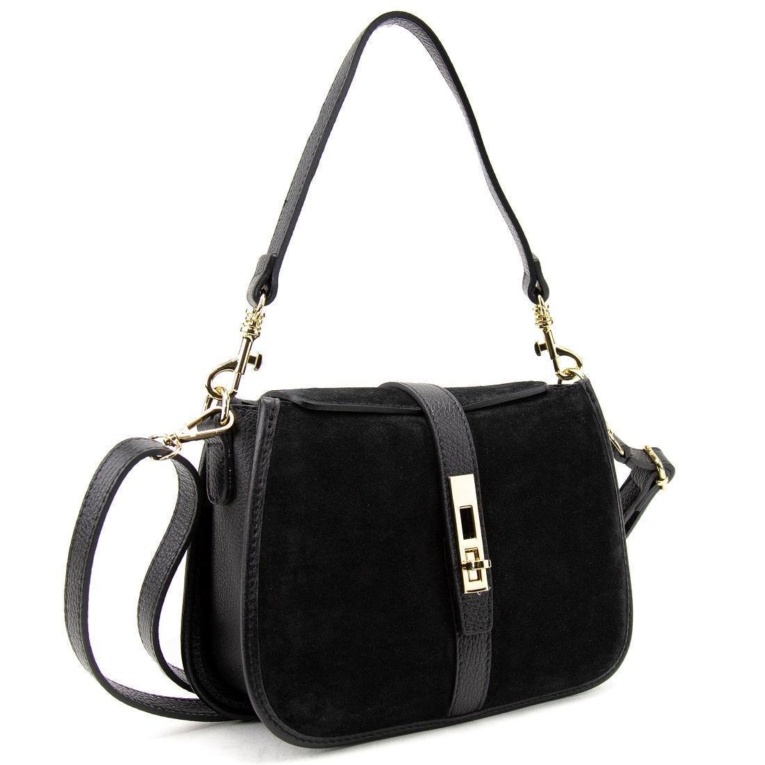 Жіноча сумка замшева Firenze Italy F-IT-9895A Чорний (2776862238) - фото 6 Жіноча сумка замшева Firenze Italy F-IT-9895A Чорний (2776862238) - фото 6