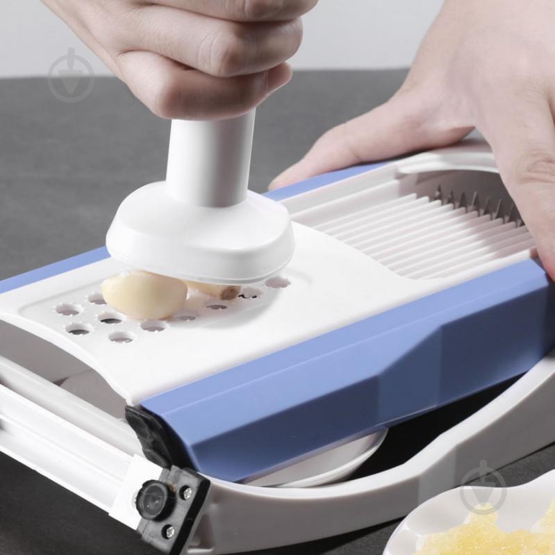 Мультислайсер Овочерізка для овочів та фруктів Safe Mandoline Slice WN-03 з контейнером, слайсер, терка - фото 5 Мультислайсер Овочерізка для овочів та фруктів Safe Mandoline Slice WN-03 з контейнером, слайсер, терка - фото 5