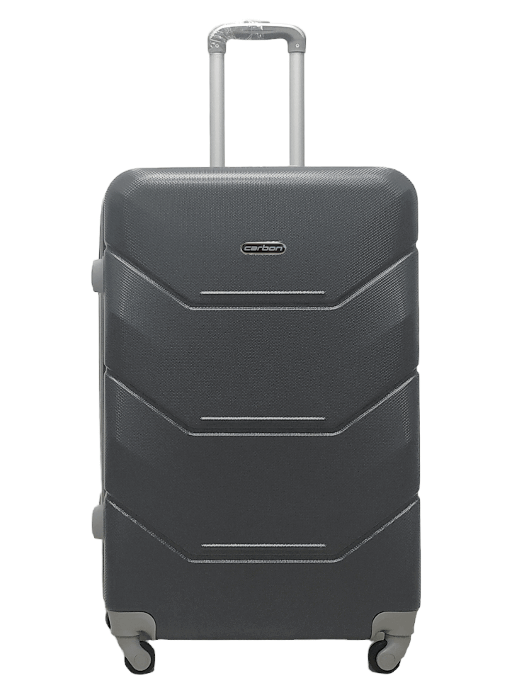Чемодан большой пластиковый Carbon 147C L 115 л Серый Чемодан большой пластиковый Carbon 147C L 115 л Серый