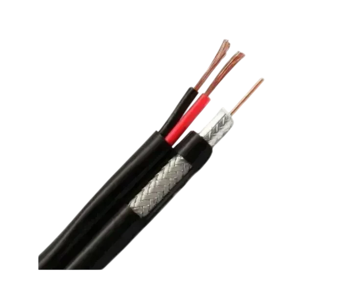 Кабель коаксиальный Ritar B100-RG690 + 2x0,5 мм2 ССА 1,02 мм/CU 64x0,12 м CCA с питанием бухта 100 м