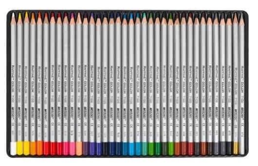 Карандаши цветные Marco Raffine 36 цветов в металлическом кейсе Карандаши цветные Marco Raffine 36 цветов в металлическом кейсе