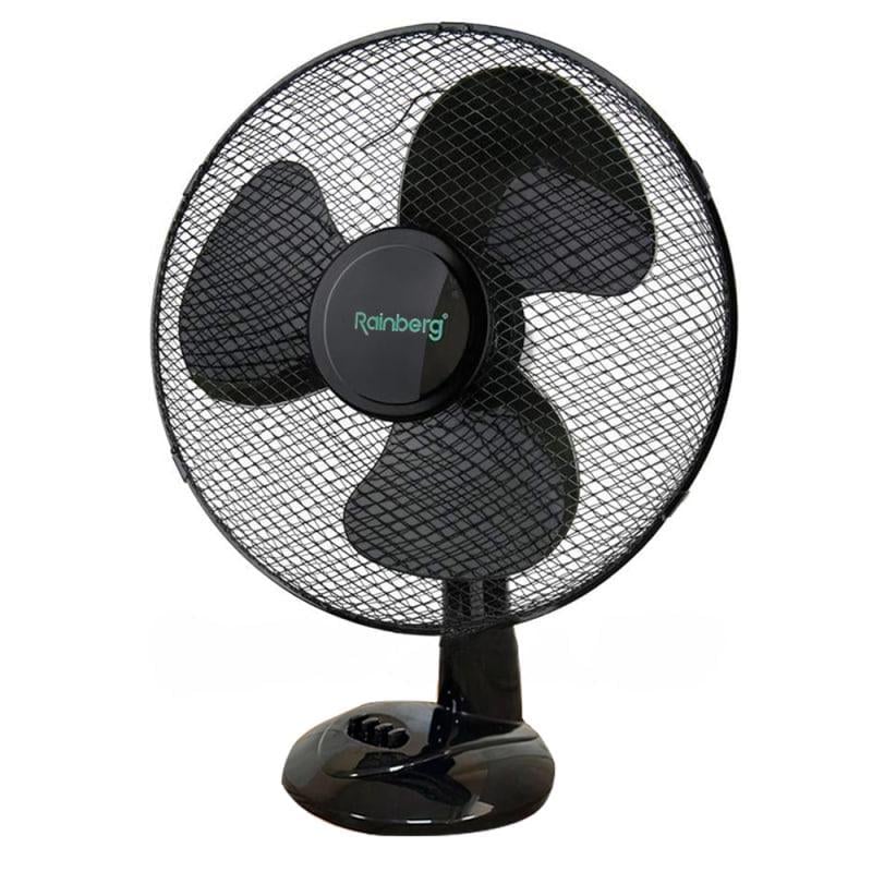 Вентилятор настольный Rainberg RB-9307 с регулировкой наклона и оборота 80 Вт Черный (09004)
