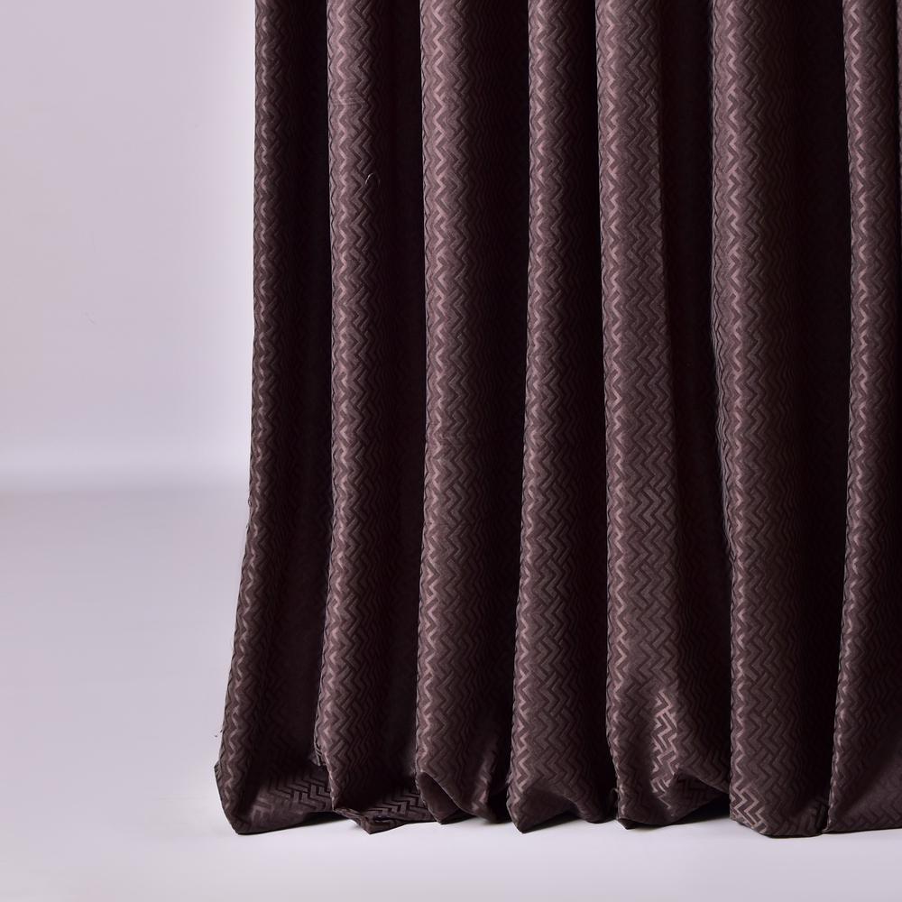 Ткань портьерная жаккардовая H1872 Зигзаг 207 гр/м2 290 см Темно-серый (26304)