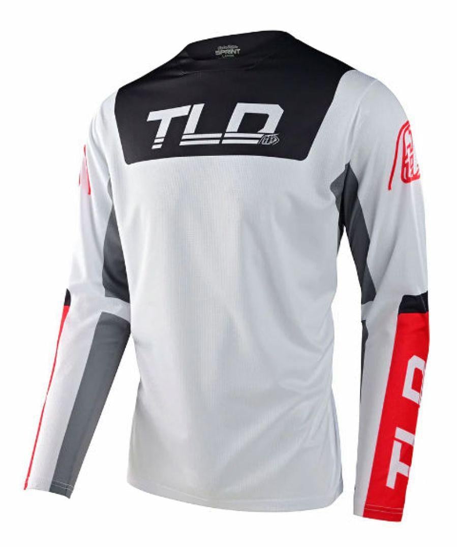 Джерси TLD Sprint Jersey Fractura Charcoal Glo S Red (323331012)