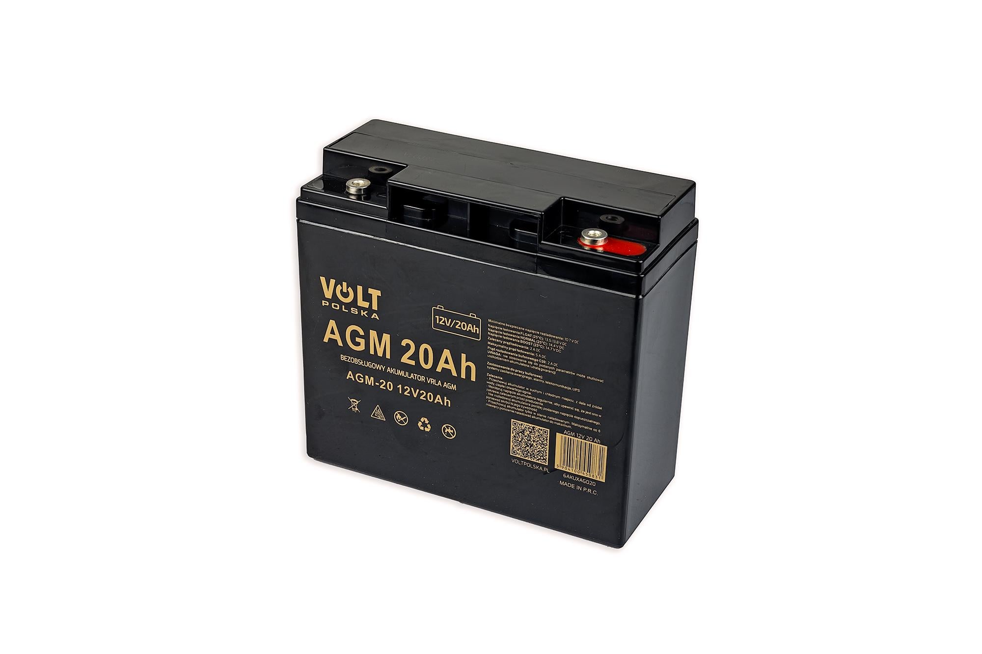 Аккумулятор Volt Polska AGM VRLA 12V 20 Ah (6AKUXAG020)