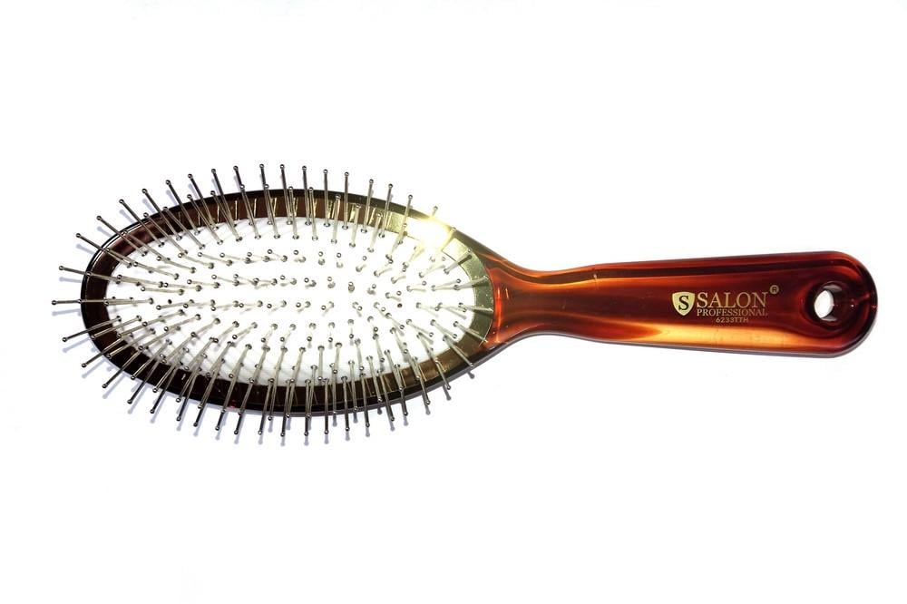 Щітка масажна пластикова Salon Professional 6233ТТН металеві зубці (29908080)