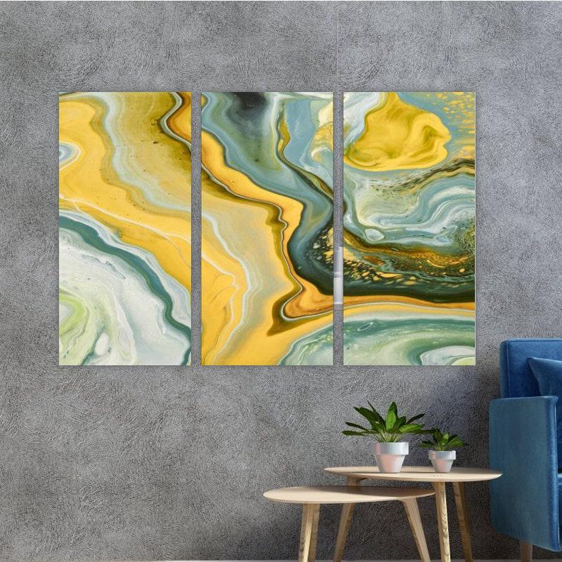 Модульная картина KIL Art Оттенки мрамора на холсте из трех частей 156x100 см (M3_XL_187)