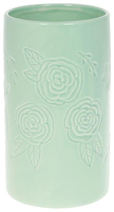 Ваза Мятный Роза 10,5х10,5х18,5 см Мятный