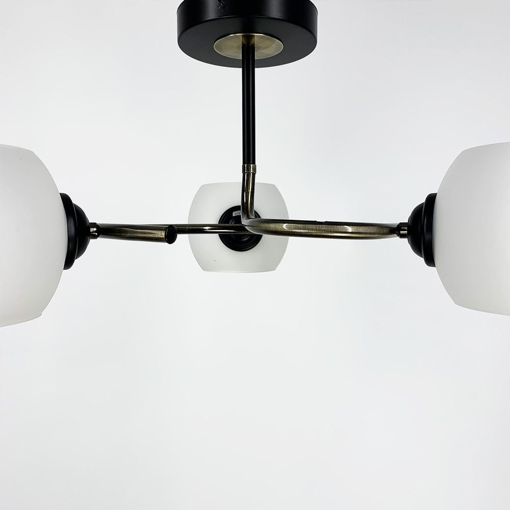 Люстра стельова з кругом на 3 плафони Чорний (51925/3B) - фото 3