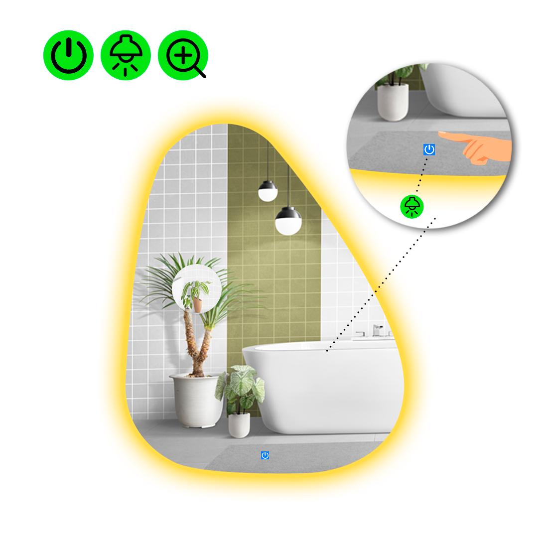 Зеркало с LED подсветкой Doccia 2 120x96 см (8737144)
