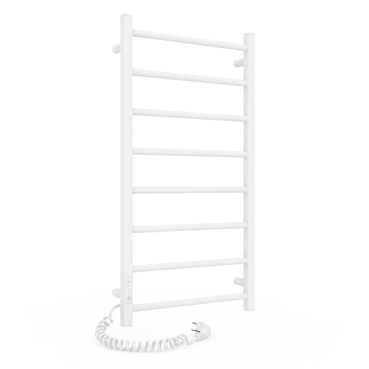 Полотенцесушитель электрический Laris Зебра Альфа ЧФ8 400х800 мм стальная с левым подключением R3 Белая (132-127-77700071)