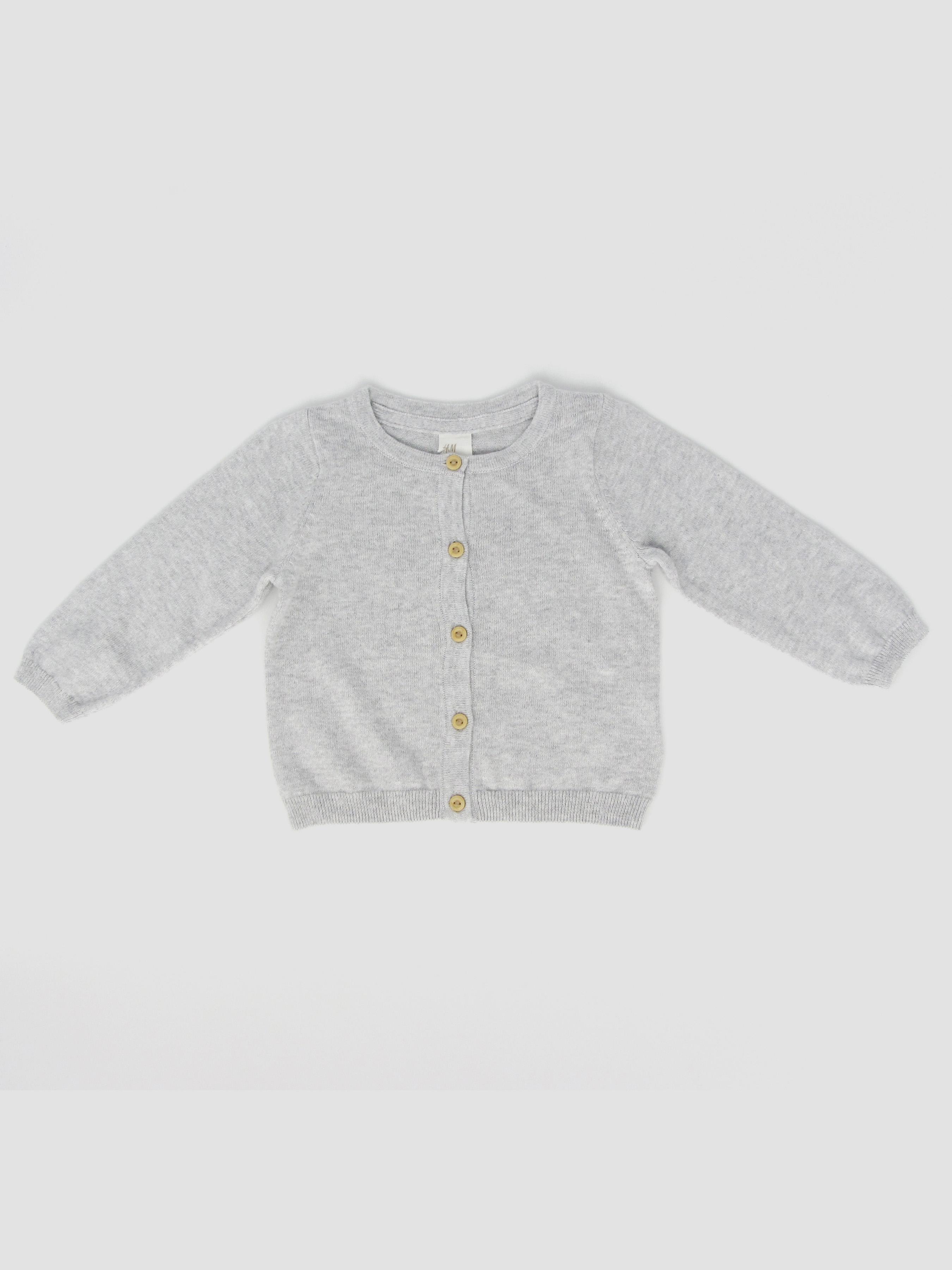 Кофта H&M Меланж 68 см Світло-сірий (A2011111407)