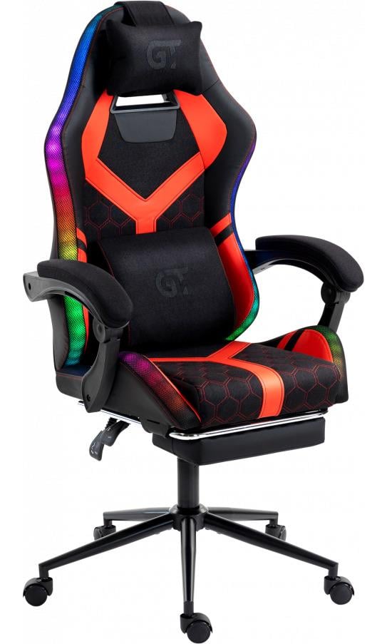 Кресло геймерское GT Racer X-2336 Black/Red RGB (1762)