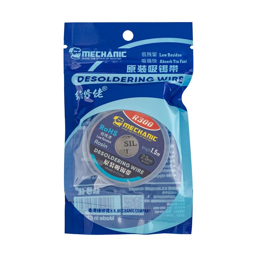 Лента-оплетка для выпаивания медная Mechanic R300 150 см x 2 мм (287305)