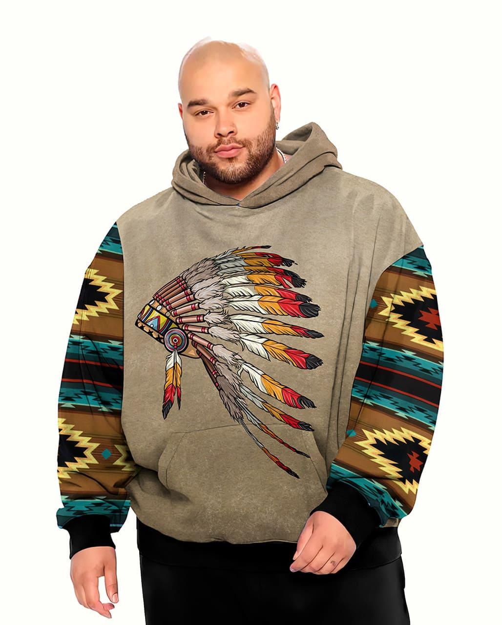 Худі чоловіче Вождь батал 4XL Бежевий (11144)