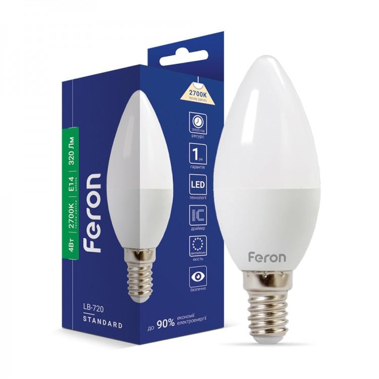 Лампа світлодіодна Feron Econom Light 4W E14 2700K lb-720 - фото 1