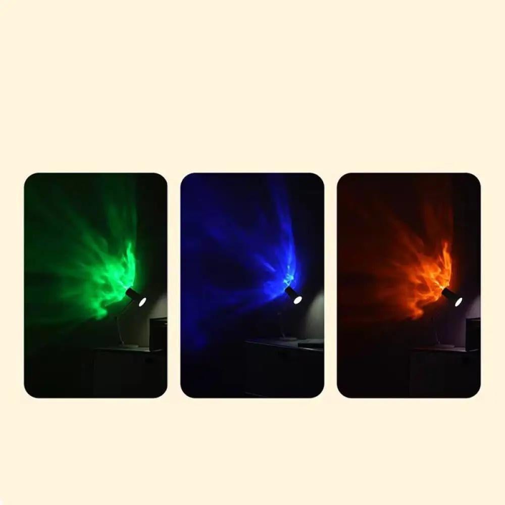 Светильник настольный D09 с аккумулятором функцией проекции и зарядкой без проводов Синий (627490) - фото 4