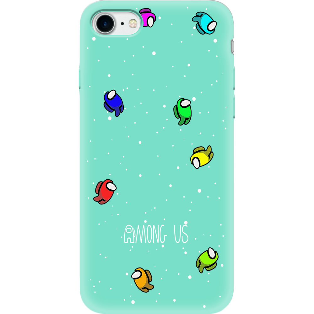 Чехол BoxFace Apple iPhone 7/8 SE  2020 Among Us Invisible Мятный силикон (26205-bk76-35447)