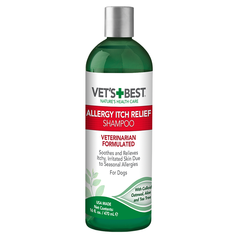 Шампунь для собак Vet's Best Allergy Itch Relief Dog Shampoo при аллергии для ухода за чувствительной кожей устраняет зуд и раздражение 470 мл (vb10345)