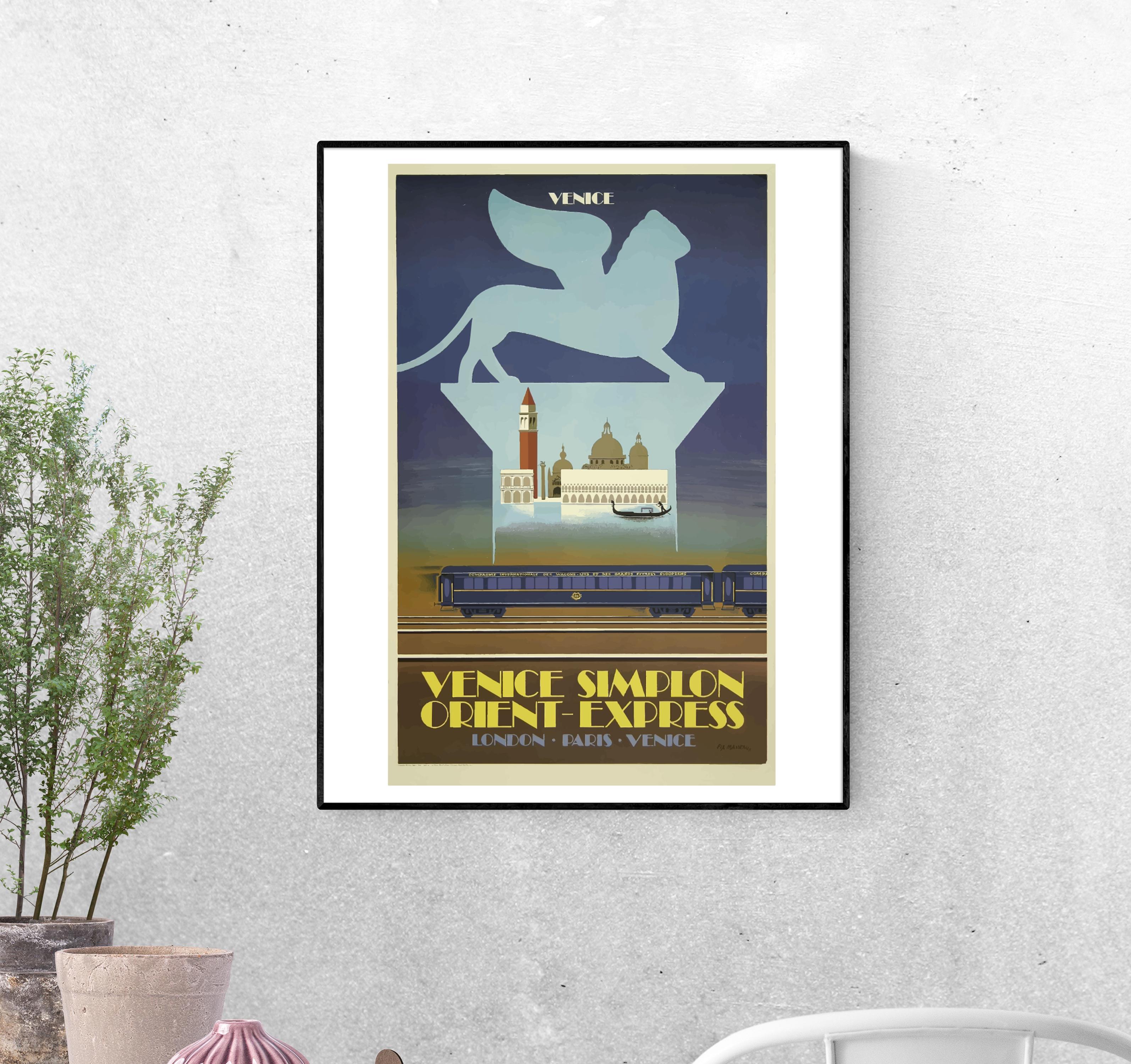 Тревел-постер Венеция восточный экспресс формат А-3