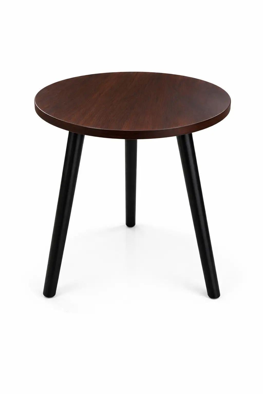 Столик интерьерный круглый DASH-1201 на 3 ножках столешница с гладким покрытием 40х40х55 см Темное дерево (opt-106109) Столик интерьерный круглый DASH-1201 на 3 ножках столешница с гладким покрытием 40х40х55 см Темное дерево (opt-106109)