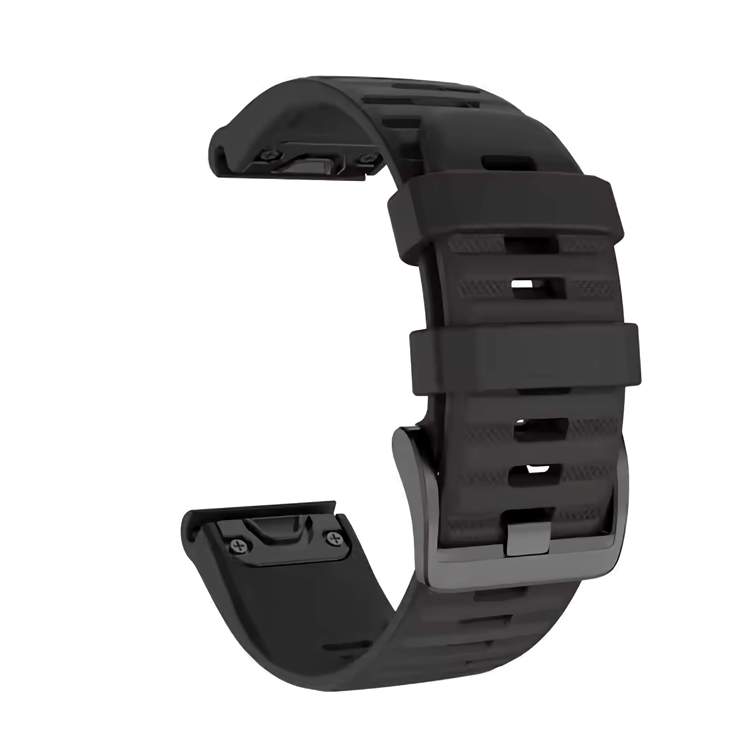 Ремінець силіконовий для годинників Garmin Fenix/Enduro/Tactix QuickFit 26 мм Тип 2 Чорний2 Ремінець силіконовий для годинників Garmin Fenix/Enduro/Tactix QuickFit 26 мм Тип 2 Чорний2