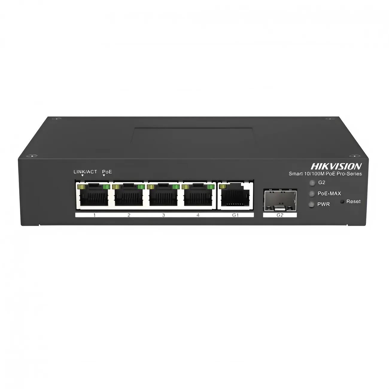 Коммутатор управляемый Hikvision DS-3T1306P-SI/HS Черный (99-00015585)