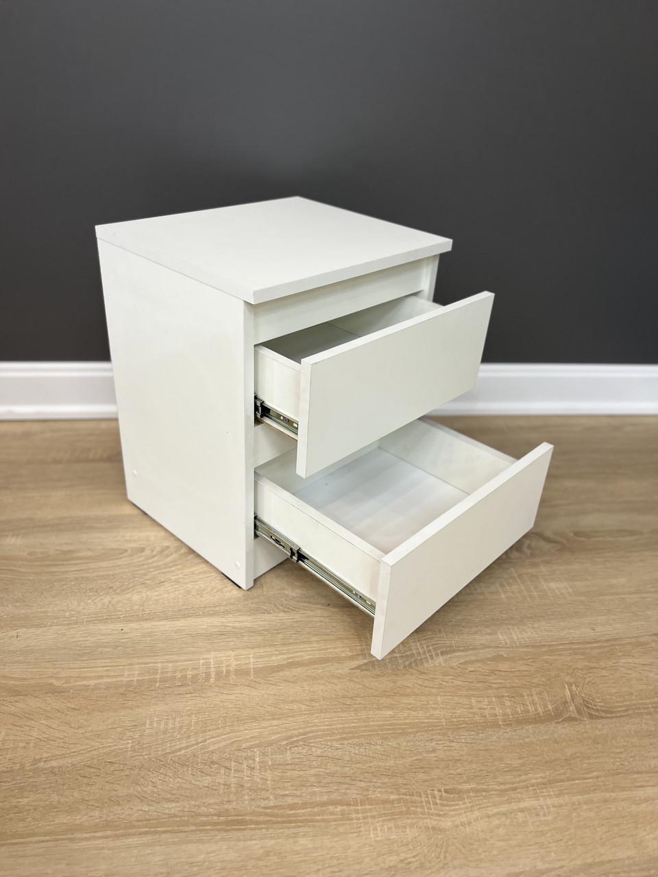Приліжкова тумба Кватро 2 шухляди 400х480х340 мм Білий - фото 4 Приліжкова тумба Кватро 2 шухляди 400х480х340 мм Білий - фото 4