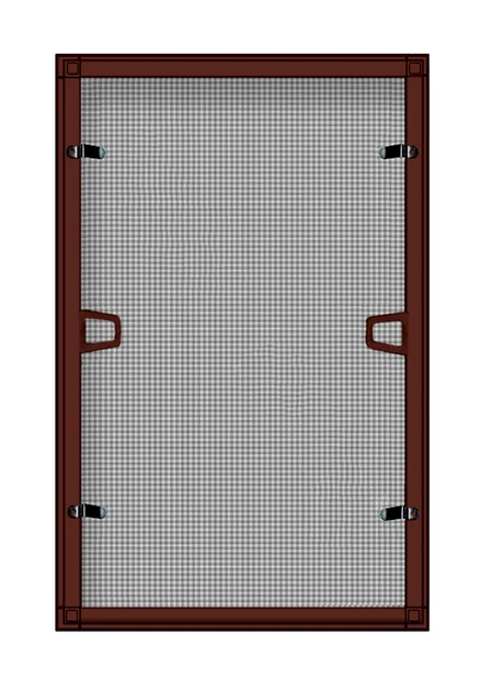 Москитная сетка с внутренним креплением для окон/дверей на балкон Орех (2660393874)