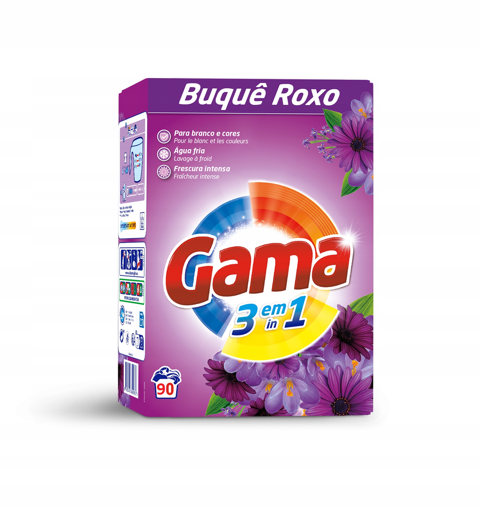 Порошок для прання Gama Buque Roxo 3в1 з квітковим ароматом 4,95 кг 90 прань