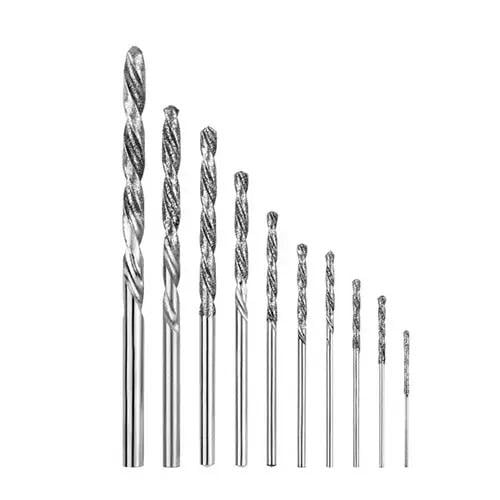 Набір свердл для ручного дриля з алмазним напиленням для металу та скла 10 шт. (27918780)