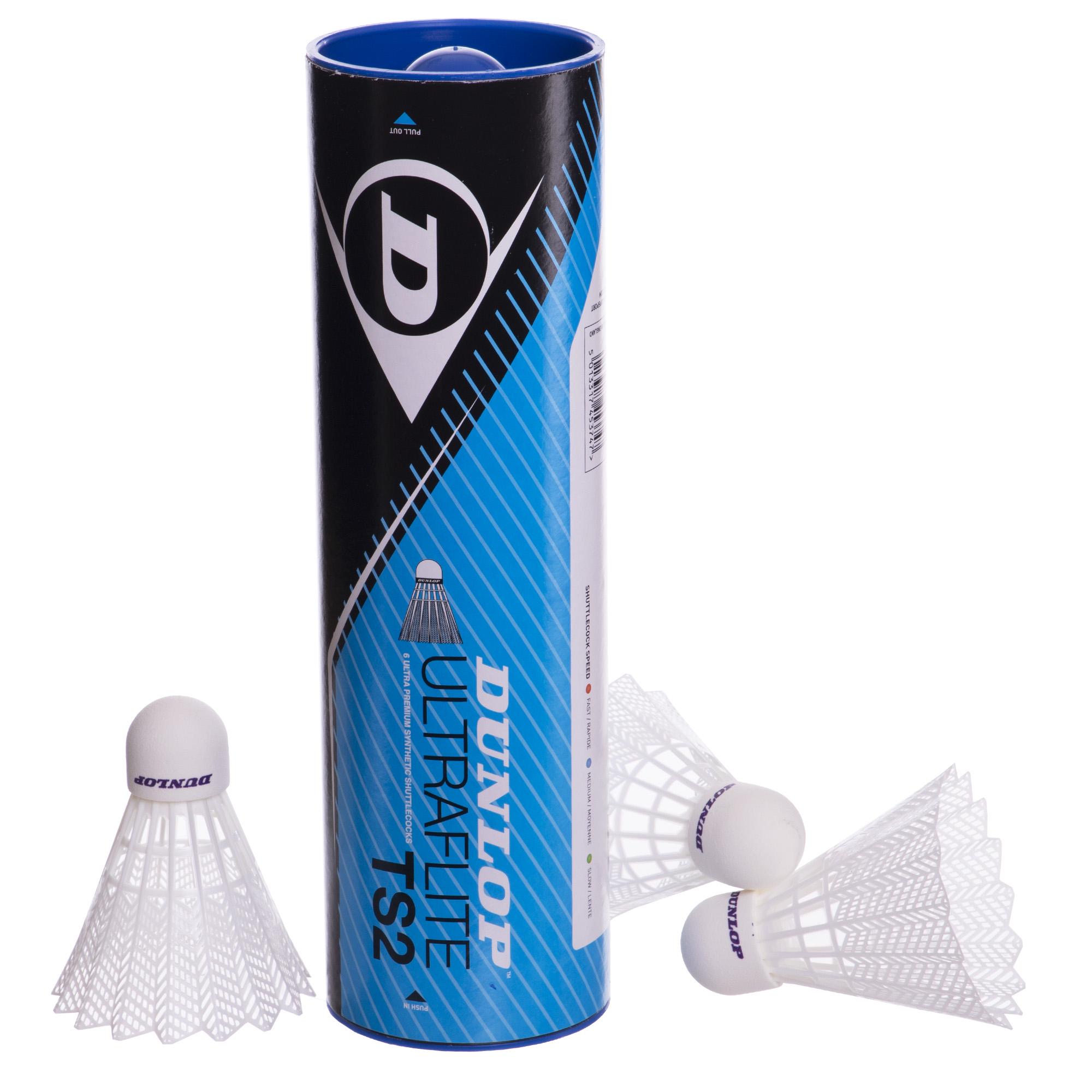Воланы для бадминтона DUNLOP ULTRAFLITE TS2 MED BD-003374 6 шт. Белый (NA002786)