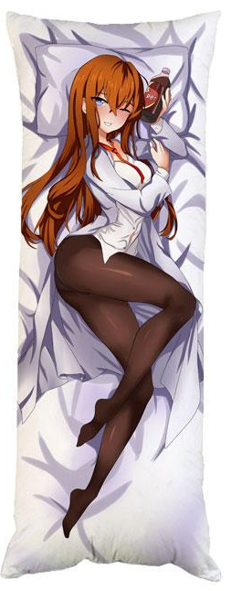 Подушка дакимакура Курису Макисэ декоративная ростовая для обнимания 40x100 см (1089446051)