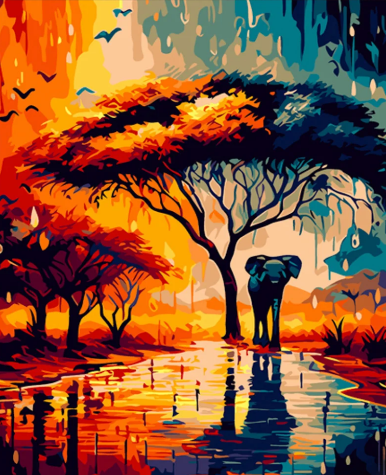 Картина по номерам Strateg Цвет Африки 40x50 см (SS6754)