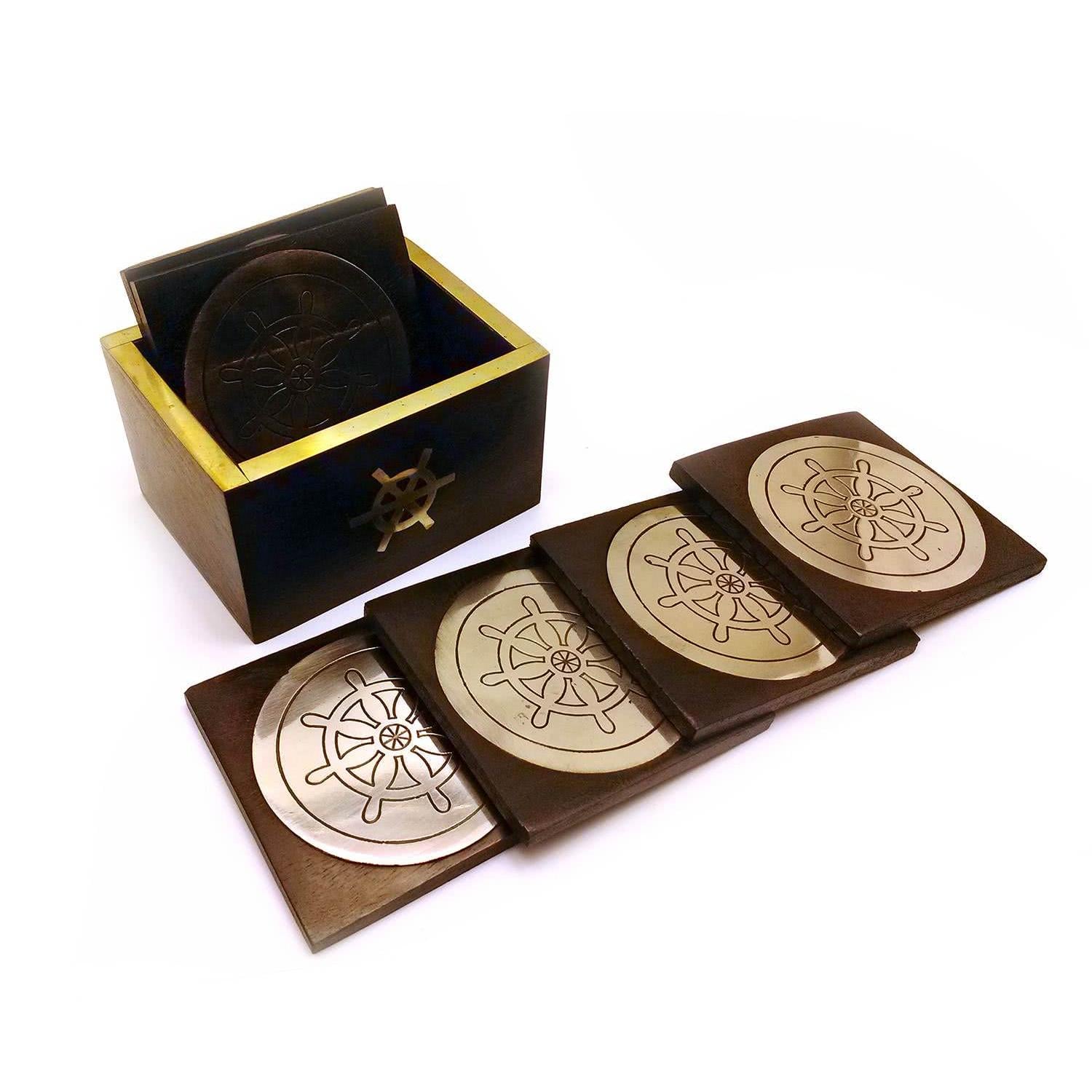 Підсклянник дерев'яний Морський 10х8х8 cм (28290)