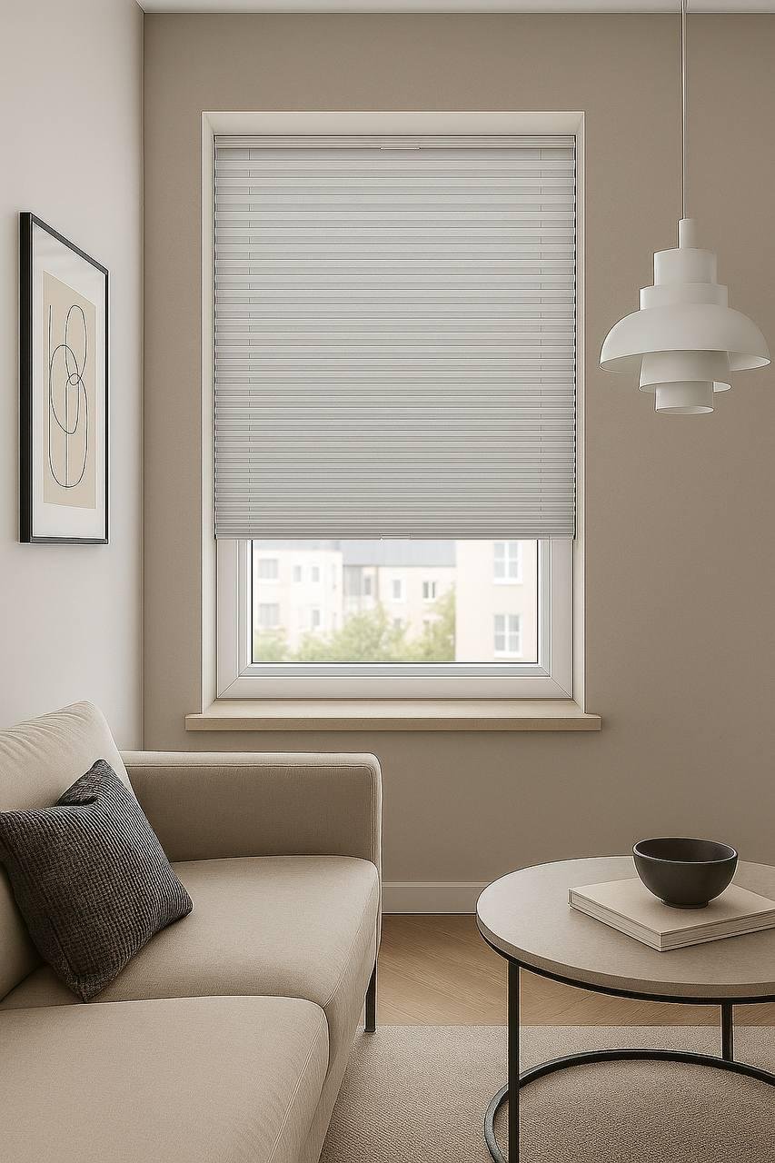 Штора-плісе тканинна 44х160 см Світло-сірий (28585274) - фото 3