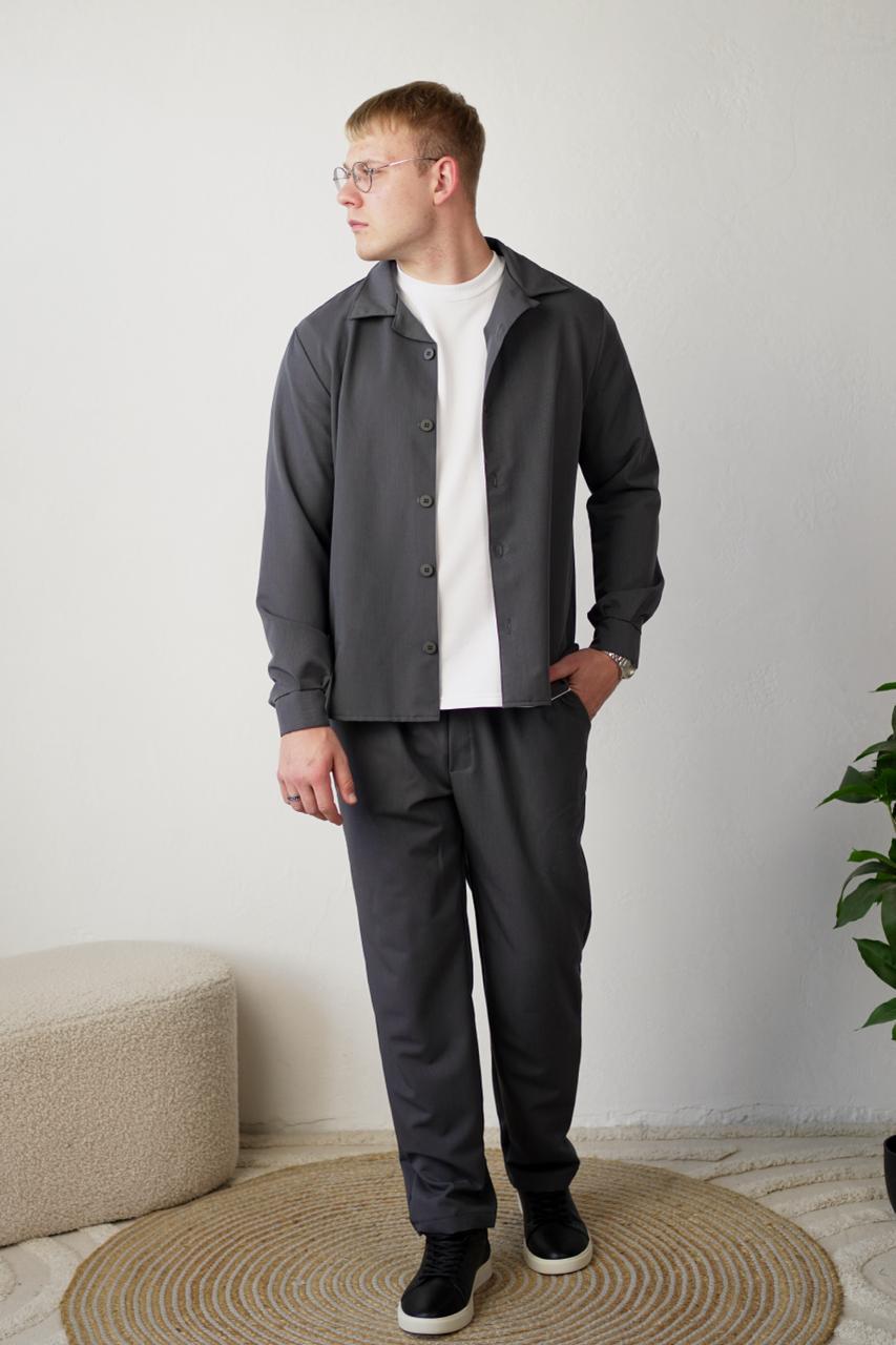 Костюм мужской классический Tiar A0126 рубашка/штаны L Графит (A0126/1/3) - фото 6 Костюм мужской классический Tiar A0126 рубашка/штаны L Графит (A0126/1/3) - фото 6