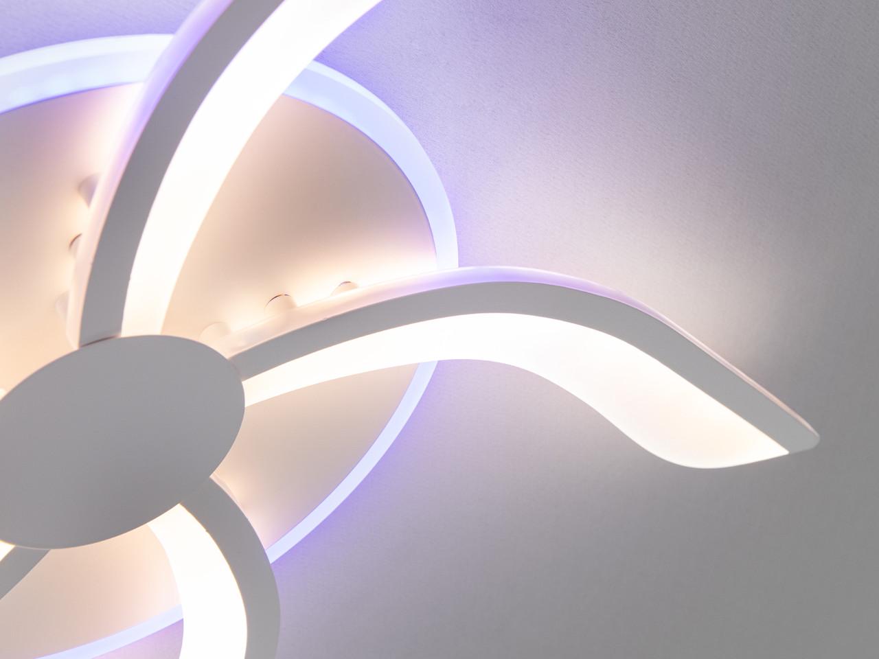 Люстра світлодіодна з пультом для спальні Diasha 53 Вт 2480/5WH LED (2673877358) - фото 5