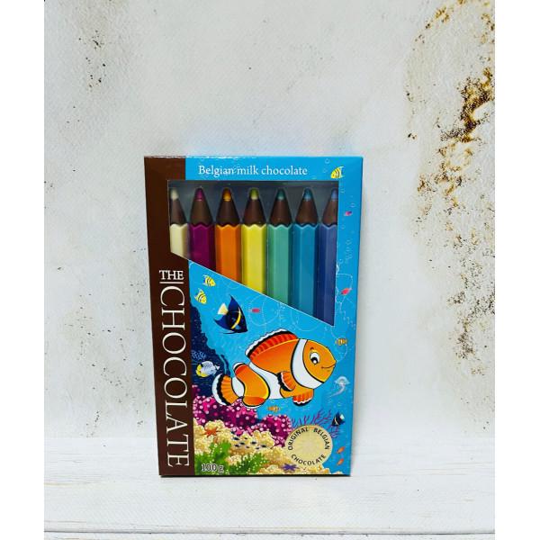 Карандаши шоколадные Belgian Milk Chocolate Pensils Рыбки 100 г Карандаши шоколадные Belgian Milk Chocolate Pensils Рыбки 100 г