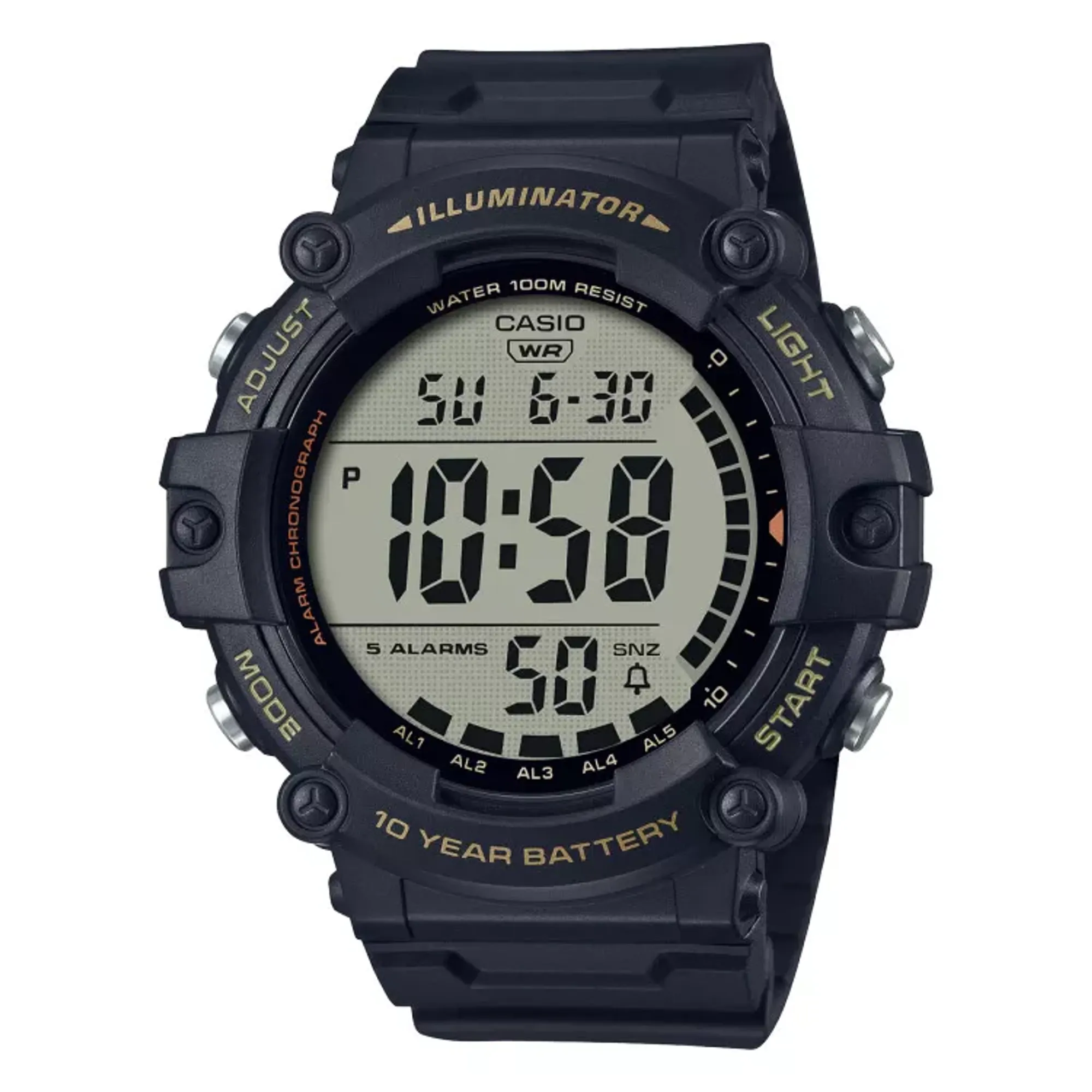Часы мужские электронные Casio AE-1500WHX-1A водозащита 100M