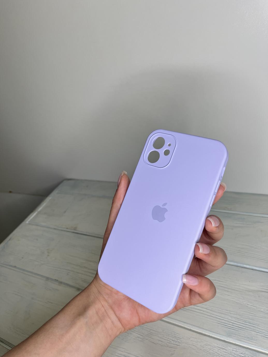 Чохол накладка на iPhone (Айфон) 11 квадратні борти silicone case full camera на apple - фото 1